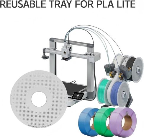 Original AMS Filament Tray Detachable Filament Reel Spool Holder Low Temperature Tray Reusable Fit for PLA,PETG,TPU,ABS Compatible with Bambu X1,P1,A1 3D Printer (White) in Saudi Arabia