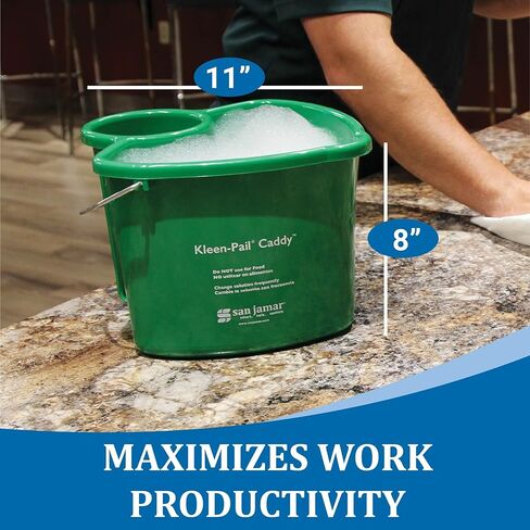 San Jamar KP500 Kleen-Pail Commercial Clearing Caddy System ، Green in Saudi Arabia