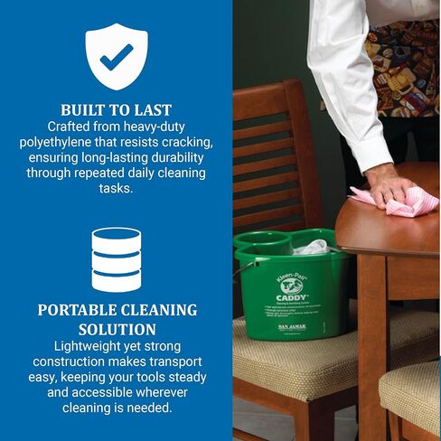 San Jamar KP500 Kleen-Pail Commercial Clearing Caddy System ، Green in Saudi Arabia