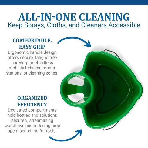 San Jamar KP500 Kleen-Pail Commercial Clearing Caddy System ، Green in Saudi Arabia