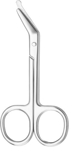 2 Pcs Ostomy Scissors Stainless Steel Curved Scissors Urothrostomy Surgical Nursing Bandage Supplies for Doctors Home Care Nurses Veterinary (Silver) in Saudi Arabia
