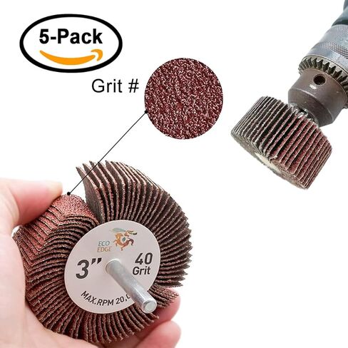 2.7-inch Abrasive Flap Wheel, Diameter(2-3/4-in) 70mm 5-Pack Aluminum Oxide Flap Wheel Shank φ1/4''(6mm) Wheels Grit 80# 120#240#320# Mounted Sandpape Flap Wheel (#80-5PCS) in Saudi Arabia