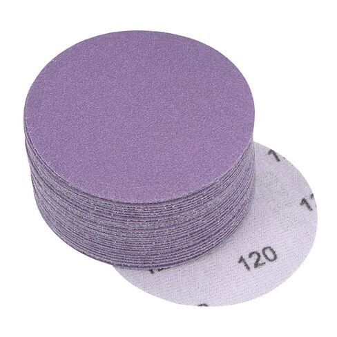 30Pcs 3-Inch Purple Sanding Discs 120 Grits Hook and Loop Professional Aluminum Oxide Sand Paper Wet Dry Polish for Wood Metal Paint Finishing in Saudi Arabia