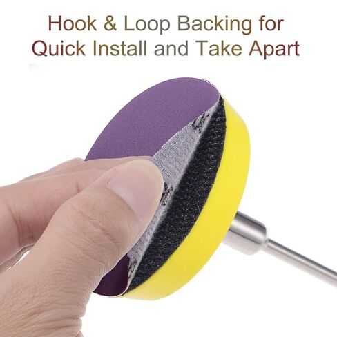 30Pcs 3-Inch Purple Sanding Discs 120 Grits Hook and Loop Professional Aluminum Oxide Sand Paper Wet Dry Polish for Wood Metal Paint Finishing in Saudi Arabia