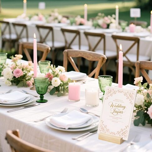 50 Pieces Wood Place Card Holders, Picture & Photo Holder, Wood Table Number Stands for Wedding, Ceremony, Birthday Party, Home Decoration in Saudi Arabia