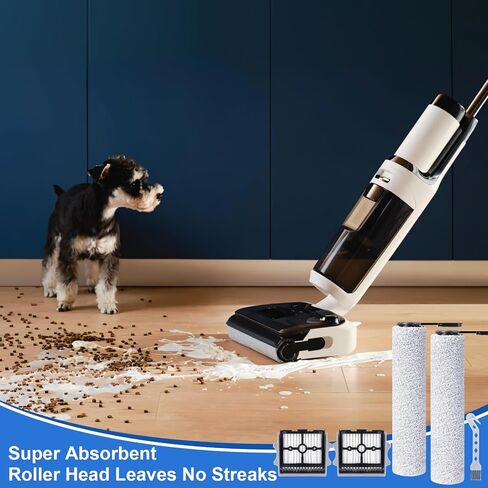 Roller Brush and HEPA Filter for Tineco Floor One Stretch S6/S7 Stretch Ultra/S7 Stretch Steam/i6 Stretch/i5 Stretch/S9 Artist steam/S9 Artist Pro Cordless Wet Dry Vacuum Cleaner Replacement Parts in Kuwait