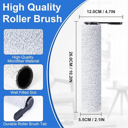 Roller Brush and HEPA Filter for Tineco Floor One Stretch S6/S7 Stretch Ultra/S7 Stretch Steam/i6 Stretch/i5 Stretch/S9 Artist steam/S9 Artist Pro Cordless Wet Dry Vacuum Cleaner Replacement Parts in Kuwait