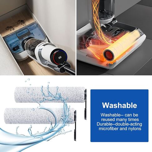 Roller Brush and HEPA Filter for Tineco Floor One Stretch S6/S7 Stretch Ultra/S7 Stretch Steam/i6 Stretch/i5 Stretch/S9 Artist steam/S9 Artist Pro Cordless Wet Dry Vacuum Cleaner Replacement Parts in Kuwait