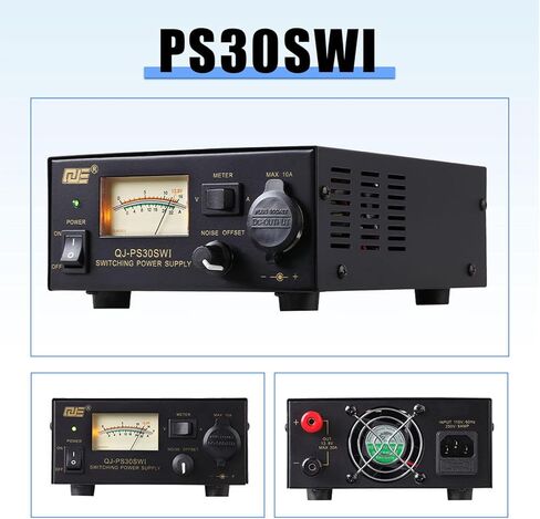 وضع التبديل مصدر طاقة منظم DC PS30SW I، مصدر طاقة مدمج 30 أمبير 13.8 فولت مع إزاحة الضوضاء لراديو CB، راديو HAM، أجهزة الإرسال والاستقبال المحمولة، مدخل تيار متردد 110 فولت، مروحة تبريد، أطراف لولبية in Kuwait