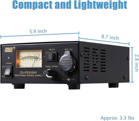 وضع التبديل مصدر طاقة منظم DC PS30SW I، مصدر طاقة مدمج 30 أمبير 13.8 فولت مع إزاحة الضوضاء لراديو CB، راديو HAM، أجهزة الإرسال والاستقبال المحمولة، مدخل تيار متردد 110 فولت، مروحة تبريد، أطراف لولبية in Kuwait