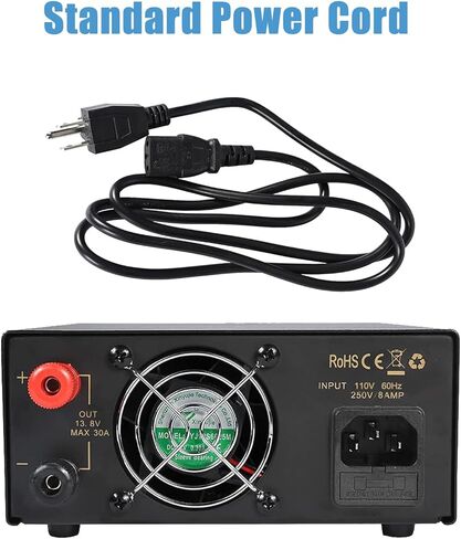 وضع التبديل مصدر طاقة منظم DC PS30SW I، مصدر طاقة مدمج 30 أمبير 13.8 فولت مع إزاحة الضوضاء لراديو CB، راديو HAM، أجهزة الإرسال والاستقبال المحمولة، مدخل تيار متردد 110 فولت، مروحة تبريد، أطراف لولبية in Kuwait