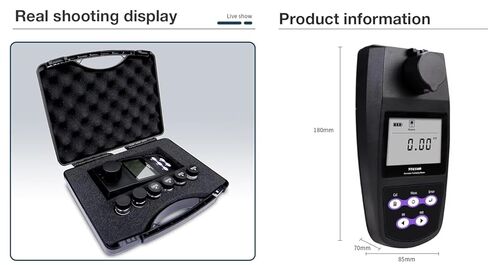 محلل معدات اختبار التعكر مقياس Nephelometer مقياس التعكر مع نطاق حل التعكر القياسي Formazine 0 ~ 1100NTU / FNU 0 ~ 275EBC 0 ~ 9999ASBC الدقة ± 2٪ / ± 3٪ تخزين بيانات واجهة USB in Kuwait