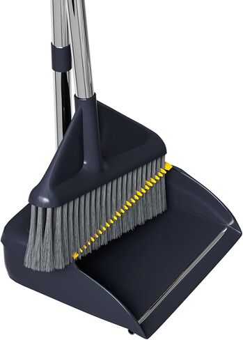 مجموعة مكنسة MOPUP ومجارف، مكنسة بمقبض قابل للتعديل بطول 52 بوصة مع أسنان مجرفة لتنظيف الشعر ذاتيًا ومناسب للمكتب المنزلي والمطبخ in Kuwait