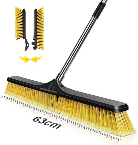 مكنسة دفع مقاس 60.96 سم، مكنسة صناعية من Masthome بشعيرات صلبة، مكنسة خارجية شديدة التحمل ومقبض طويل 55 بوصة، فرشاة مكنسة شديدة التحمل لتنظيف الأرضيات الخرسانية في ساحة المرآب والمستودع in Kuwait