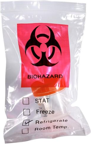 Biohazard Specimen Bag By Dasher's Spice & Beans | 8"x10" Zip Top | with Pouch for Paperwork | 100 ct in Kuwait