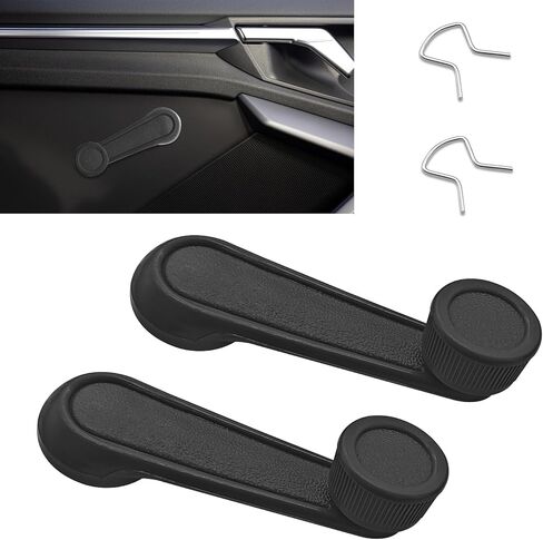 2PCS Window Crank Handles, 69260-10040 Auto Plastic Interior Door Handles Front Rear Driver Left Passenger Right Replacement for Toyota 4Runner Camry Corolla Matrix Pickup Sienna (Black) in Saudi Arabia