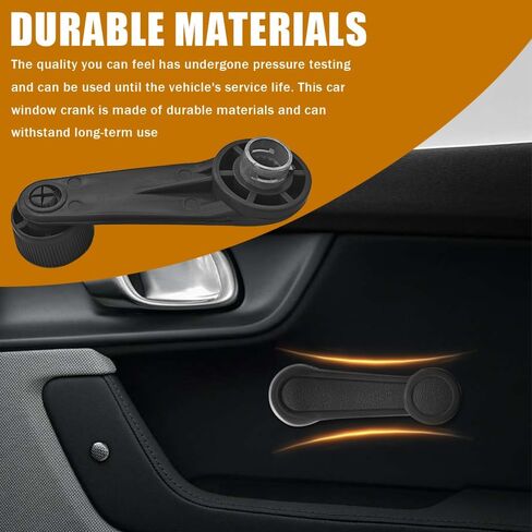 2PCS Window Crank Handles, 69260-10040 Auto Plastic Interior Door Handles Front Rear Driver Left Passenger Right Replacement for Toyota 4Runner Camry Corolla Matrix Pickup Sienna (Black) in Saudi Arabia