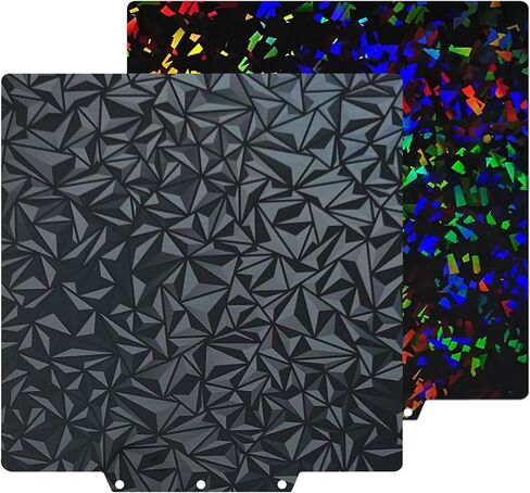 PEO+PEF Build Plate for Adventurer AD5X/5M/5M Pro,Smooth Diamond+Rainbow Confetti Heat Bed Flexible Platform for Neptune 3 Pro/4, Kobra, Ender 3/3 Pro/3S1/3 v2, CR 20/CR 20 Pro, Ender 5/5 Pro in Kuwait