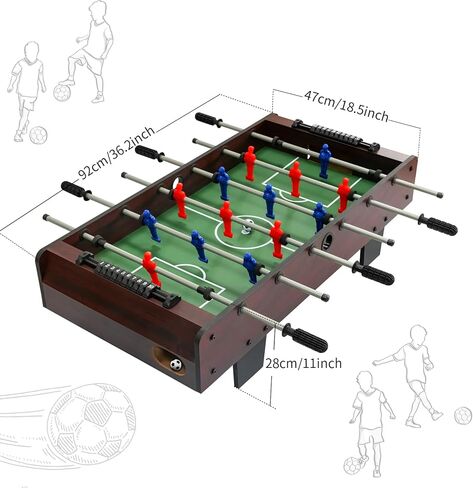 36 Inch Tabletop Foosball Game Set, Table Football, Tabletop Football Games, Durable Soccer Kit for Adults, Children, Families and Playrooms, Easy to Store in Saudi Arabia