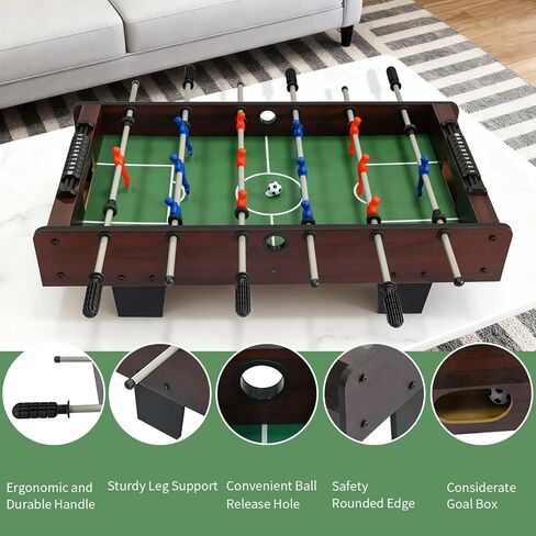 36 Inch Tabletop Foosball Game Set, Table Football, Tabletop Football Games, Durable Soccer Kit for Adults, Children, Families and Playrooms, Easy to Store in Saudi Arabia