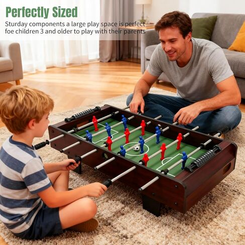 36 Inch Tabletop Foosball Game Set, Table Football, Tabletop Football Games, Durable Soccer Kit for Adults, Children, Families and Playrooms, Easy to Store in Saudi Arabia