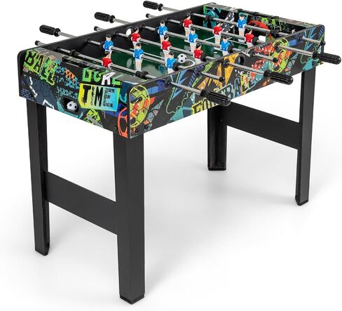 GYMAX Foosball Table, 37 Inch Soccer Table Game with 2 Balls, Manual Scorers, Sturdy MDF Construction for Game Room, Home, Office, Family Night in Saudi Arabia
