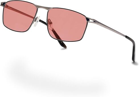 BRADDELL FL-41 Rose Tinted Office Blue Light Glasses for Migraine Light Sensitivity, Concussion and Fluorescent LED Glare (Work) in Kuwait