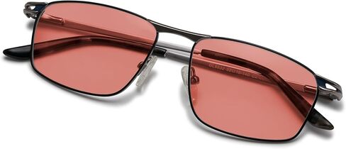 BRADDELL FL-41 Rose Tinted Office Blue Light Glasses for Migraine Light Sensitivity, Concussion and Fluorescent LED Glare (Work) in Kuwait