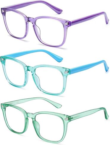 نظارات الضوء الأزرق للأطفال والبنات والأولاد، نظارات مضادة للوهج تحجب الضوء الأزرق لنظارات شاشة الكمبيوتر لإجهاد العين in Kuwait