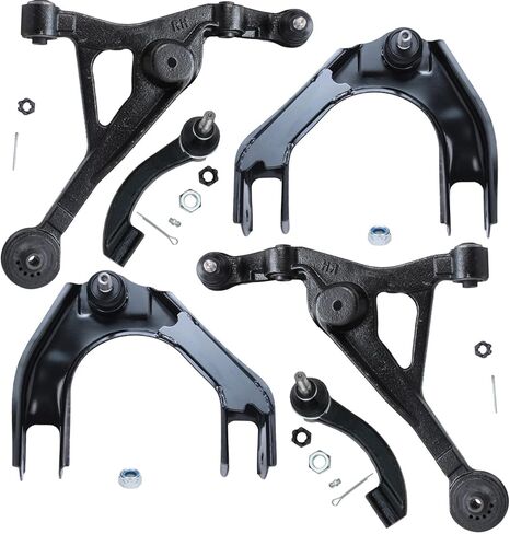 Detroit Axle - Front 6pc Control Arms Kit for 06-14 Honda Ridgeline, 2 Lower Control Arms 4 Inner & Outer Tie Rod Ends 2006 2007 2008 2009 2010 2011 2012 2013 2014 Replacement in Saudi Arabia