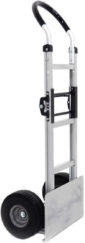 Dutro Aluminum Folding Hand Truck, 500 lb Capacity Heavy Duty Dolly, 10 Inch Flat Free Wheels, Cast Aluminum Nose Plate, Lightweight Collapsible Utility Cart for Warehouse and Moving in Saudi Arabia