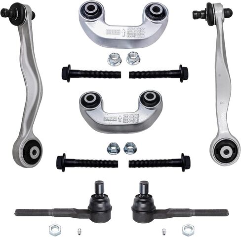 Detroit Axle - Front 6pc Control Arms Kit for 06-14 Honda Ridgeline, 2 Lower Control Arms 4 Inner & Outer Tie Rod Ends 2006 2007 2008 2009 2010 2011 2012 2013 2014 Replacement in Saudi Arabia