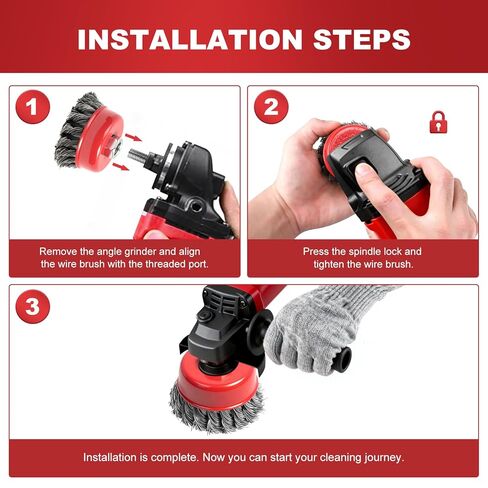 8 قطع فرشاة سلكية لطاحونة الزوايا، عجلات سلكية لطاحونة الزوايا، عجلة أسلاك من الفولاذ الكربوني معقودة بطول 4 بوصة مع عمود خيط M14، فرشاة كوب لإزالة الصدأ، تنظيف ثقيل in Kuwait