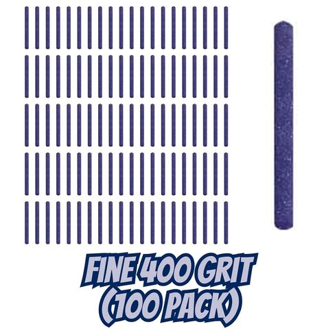 دبابيس Dedeco Sunburst للأدوات الدوارة - دبابيس 3 مم، ملحقات أدوات دوارة لتلميع وتلميع البلاستيك الحراري الدقيق، 400 حبيبة دقيقة، أكسيد الألومنيوم - 100 عبوة in Kuwait