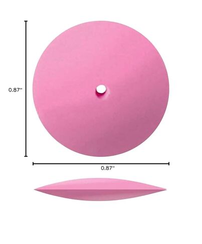عجلة كاشطة مطاطية من Dedeco Sunburst للأداة الدوارة - عجلة حافة السكين 7/8 بوصة (22 مم)، ملحقات الأدوات الدوارة للتشطيب والتلميع، وردي 600 حبيبة، (خفاف ناعم) - 12 قطعة في كل عبوة in Kuwait