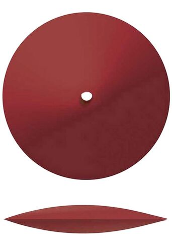 عجلة كاشطة مطاطية من Dedeco Sunburst للأداة الدوارة - عجلة حافة السكين 7/8 بوصة (22 مم)، ملحقات الأدوات الدوارة للتشطيب والتلميع، أحمر (قياسي) 220 حبيبة، أكسيد الألومنيوم - 12 قطعة في كل عبوة in Kuwait