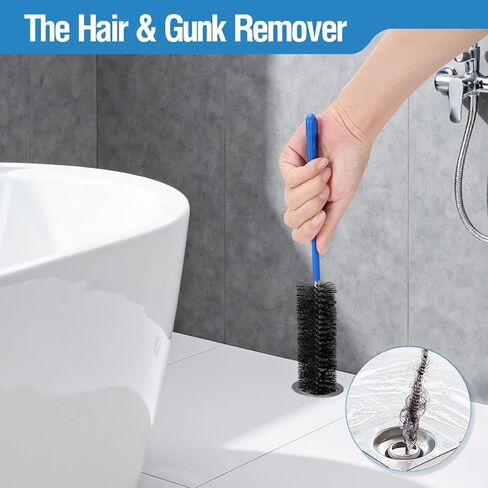 مجموعة 3 قطع من فرش الصرف مع فرشاة تنظيف لفائف الثلاجة، مجموعة فرشاة تنظيف الصرف متعددة الاستخدام لحوض المطبخ، ومصارف الحمام وإزالة الانسداد السطحي in Kuwait