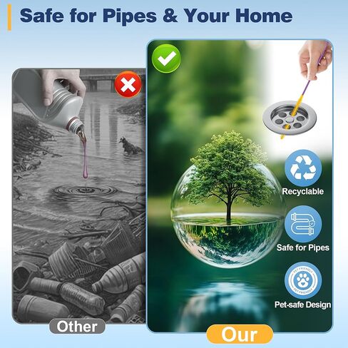 35-Inch Metal Drain Snake Hair Clog Remover, Reusable Sink Snake Drain Hair Remover Tool, Flexible Break-Resistant Plumbing Snake Drain Cleaner for Shower, Bathtub, and Kitchen Sink (5 Pack) in Kuwait