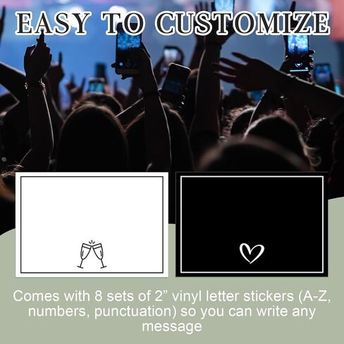 2 حزمة 24 × 16 بوصة علامة خدمة زجاجة الزفاف مع رسائل ملصق مدخل الدعائم ملهى ليلي زجاجة خدمة علامة لحفل الزفاف ملهى ليلي حفلات الزفاف in Kuwait