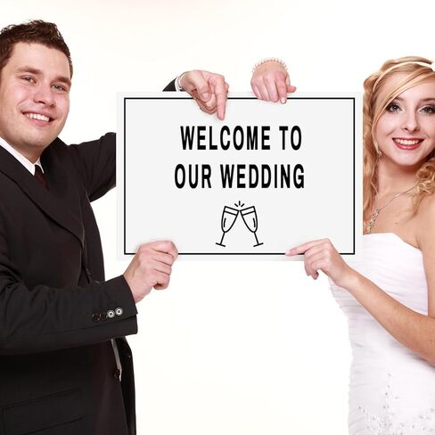 2 حزمة 24 × 16 بوصة علامة خدمة زجاجة الزفاف مع رسائل ملصق مدخل الدعائم ملهى ليلي زجاجة خدمة علامة لحفل الزفاف ملهى ليلي حفلات الزفاف in Kuwait