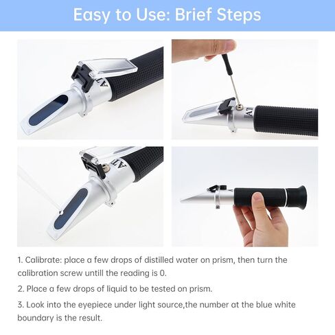 3 in 1 Animal Clinical Refractometer, Urine Specific Gravity Serum Protein Measuring for Veterinary/Pet, No Battery Required Hand Held Cat and Dog Health Index Measuring Instrument in Saudi Arabia
