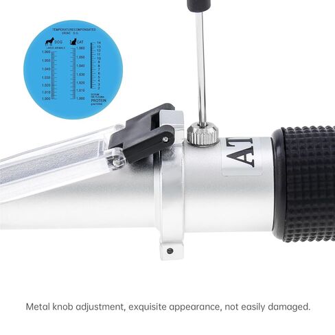 3 in 1 Animal Clinical Refractometer, Urine Specific Gravity Serum Protein Measuring for Veterinary/Pet, No Battery Required Hand Held Cat and Dog Health Index Measuring Instrument in Saudi Arabia