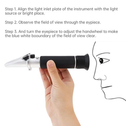 3 in 1 Animal Clinical Refractometer, Urine Specific Gravity Serum Protein Measuring for Veterinary/Pet, No Battery Required Hand Held Cat and Dog Health Index Measuring Instrument in Saudi Arabia