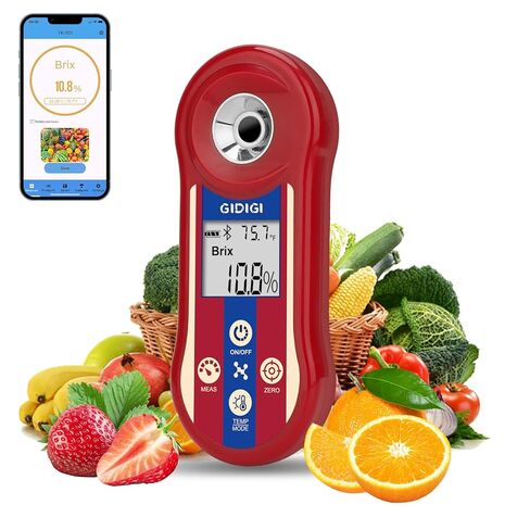 Digital Brix & Salinity Refractometer, Smart Sugar Test 0.0-60%,Salt Refractometer for Saltwater 0.0-24% with ATC,Portable Brix Tester Brix Meter for Fruit,Wine&Beer Brewing,Juice,Coffee in Kuwait
