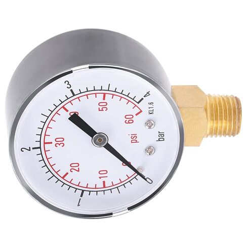 Fafeicy Mini Dial ضغط معدني لمختلف السوائل والغازات 0 إلى 4bar 0 إلى 60psi NPT موصل نحاسي in Saudi Arabia