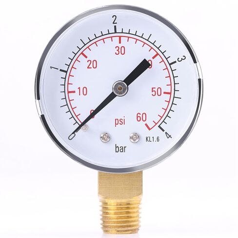 Fafeicy Mini Dial ضغط معدني لمختلف السوائل والغازات 0 إلى 4bar 0 إلى 60psi NPT موصل نحاسي in Saudi Arabia