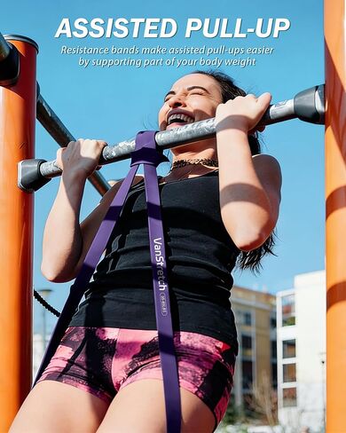 Resistance Bands for Working Out,5-Level Elastic Pull Up Assistance Bands Set for Men & Women,Exercise Bands for Home Workouts,Fitness,Training & Physical Therapy in Saudi Arabia
