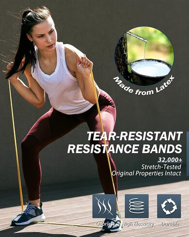 Resistance Bands for Working Out,5-Level Elastic Pull Up Assistance Bands Set for Men & Women,Exercise Bands for Home Workouts,Fitness,Training & Physical Therapy in Saudi Arabia