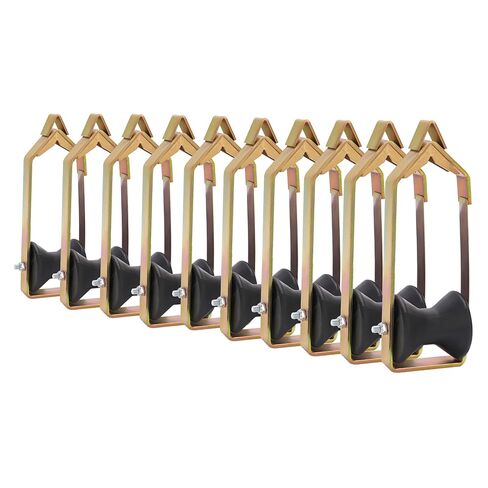 KUAFU 10 Pcs Universal Cable Roller 3" in Diameter Including Fiber Optic Cable Aerial Cable Support Tool Steel+Plastic Zinc-Plated Colored Zinc in Saudi Arabia