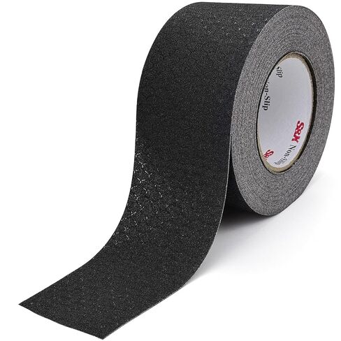 شريط مضاد للانزلاق منقوش من S&X - 3 بوصة × 60 قدم، شريط أسود غير قابل للانزلاق مع سطح حبيبي مزخرف للسلالم والأرضيات والمنحدرات - مقاوم للماء، شديد التحمل in Kuwait